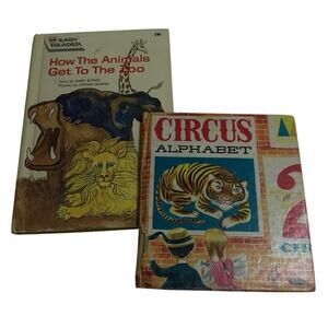 VINTAGE Easy Reader Books: Circus Alphabet; How the Animals Get to the Zoo, 1965